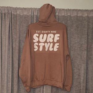 Surf Style Brown Hoodie Large
